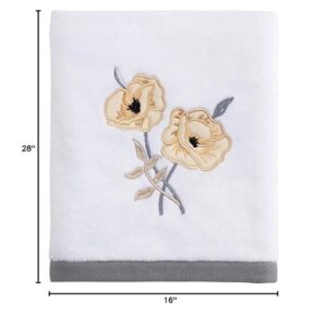 Avanti Linens - Hand Towel, Soft & Absorbent Cotton Towel (Marielle Collection), White