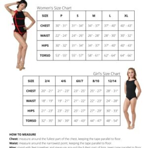 Danz N Motion Women Mock Neck Tank Leotard 22125A (Black, Small)