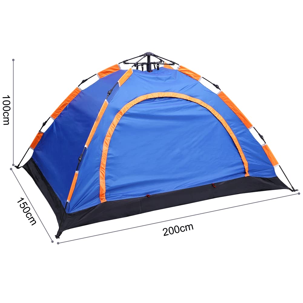 defdong Camping Pop up Tent 2 People, Waterproof and Windproof Family Tents for Camping, 2 in 1 for Outdoor & Travel, 60s Setup, Ventilated Windows, Portable Carry Bag