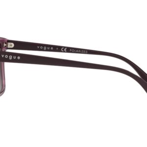 Vogue Eyewear Woman Sunglasses Transparent Purple Frame, Polar Grey Gradient Dark Violet Lenses, 54MM