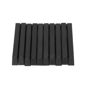 Piano Replacement Keys, 10Pcs ABS Matte Black Piano Key Replacement for Piano Keytop (L：10cm)