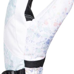 Roxy Women's Jetty Insulated Snowboard/Ski Gloves (Large, Bright White Splash (WBB3))