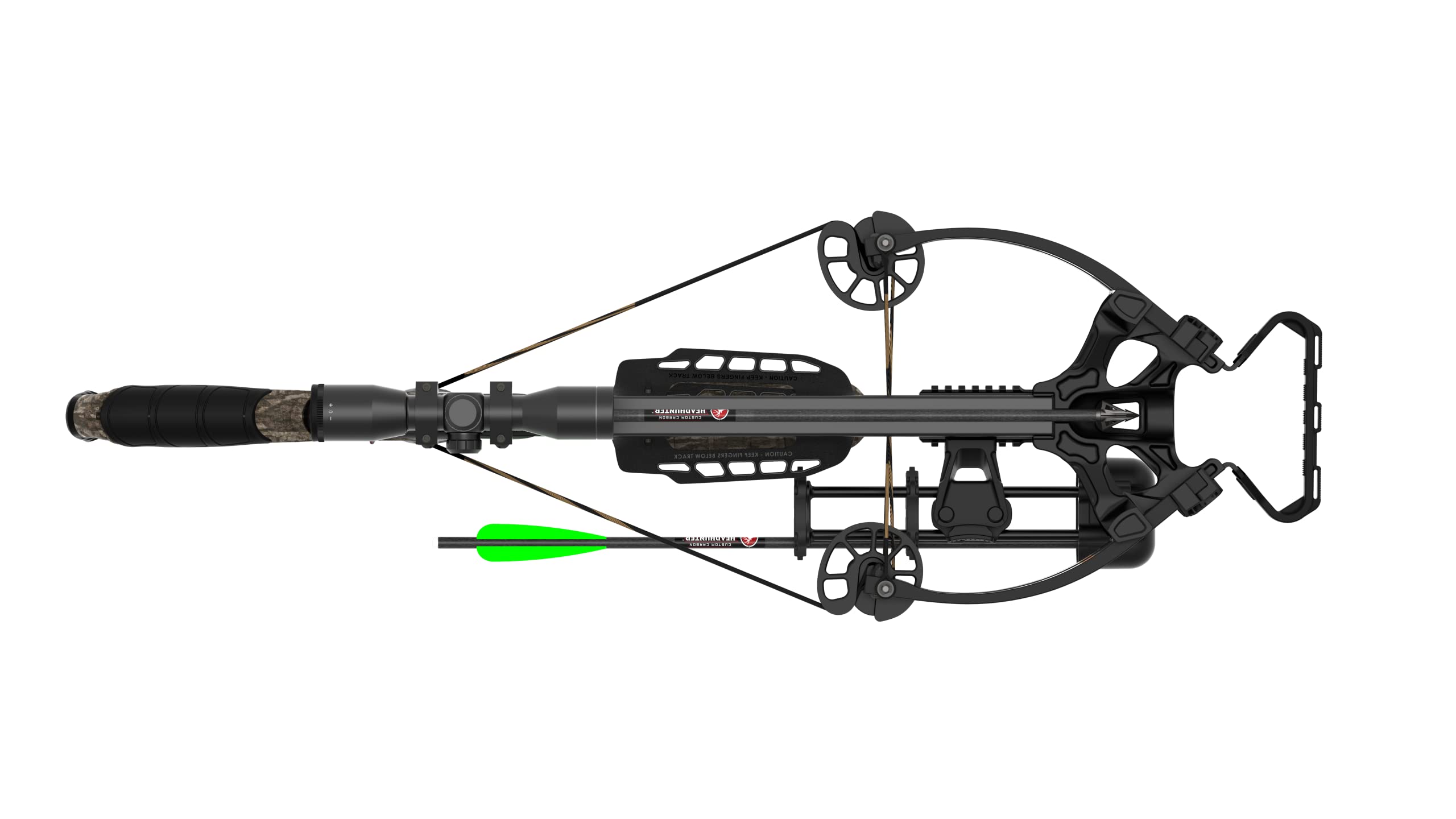 Barnett Archery Whitetail Hunter Crossbow, with 4x32mm Multi-Reticle Scope, 2 Arrows, Lightweight Quiver, 400XTR Without Crank Device, Mossy Oak Bottomland, One Size (BAR78168)