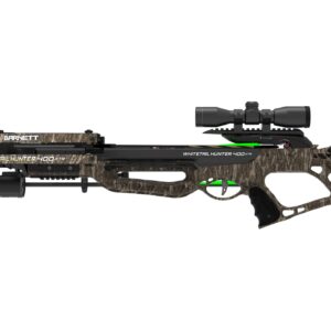 Barnett Archery Whitetail Hunter Crossbow, with 4x32mm Multi-Reticle Scope, 2 Arrows, Lightweight Quiver, 400XTR Without Crank Device, Mossy Oak Bottomland, One Size (BAR78168)