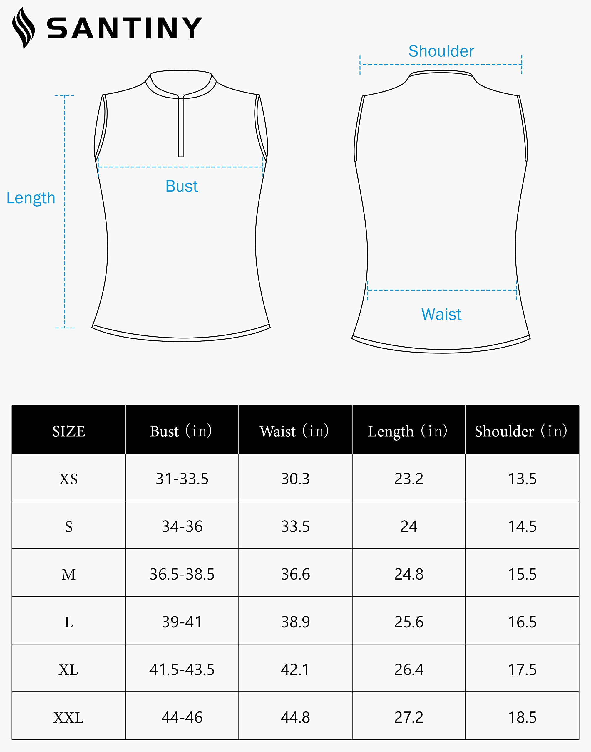 SANTINY Women's Sleeveless Golf Shirt Zip Up Tennis Lightweight Quick Dry Tank Tops Polo Shirts for Women(A White_M)