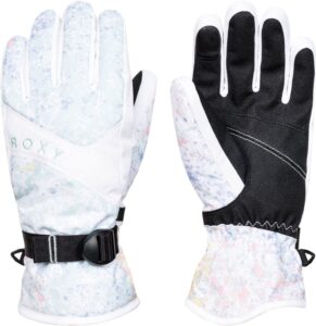 roxy women's jetty insulated snowboard/ski gloves (large, bright white splash (wbb3))