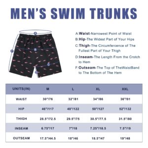 American Trends Men's Swimsuit Swim Trunk Mens 5 Inch Inseam Boardshorts Swimwear Beach Pool Swimming Trunks Blue Pineapple L