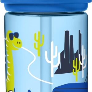 CamelBak eddy+ 14oz Kids Water Bottle with Tritan Renew – Straw Top, Leak-Proof When Closed, Road Trip Dinos