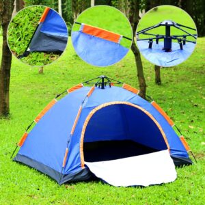 defdong Camping Pop up Tent 2 People, Waterproof and Windproof Family Tents for Camping, 2 in 1 for Outdoor & Travel, 60s Setup, Ventilated Windows, Portable Carry Bag