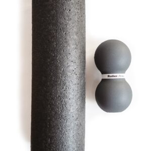 Roller Fitness Infinity Roller, Peanut Foam Roller, Large 8-Inch Double Massage Ball Exercise Roller (Gray - Soft)