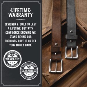 The Baron Leather Belt for Men | Made In USA | Men's Full Grain Leather Belt