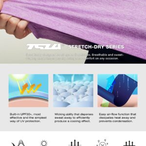 TSLA Women's Sleeveless Golf Polo Shirts, UPF Summer Sports Athletic Tank Tops, Dry Fit Moisture Wicking Workout Shirt, Stretch Polo Heather Lilac, Medium