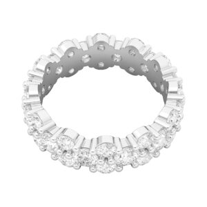 Sterling Silver Full Eternity Garland Ring Cluster with Genuine Moissanite Wedding Ring For Women (7)