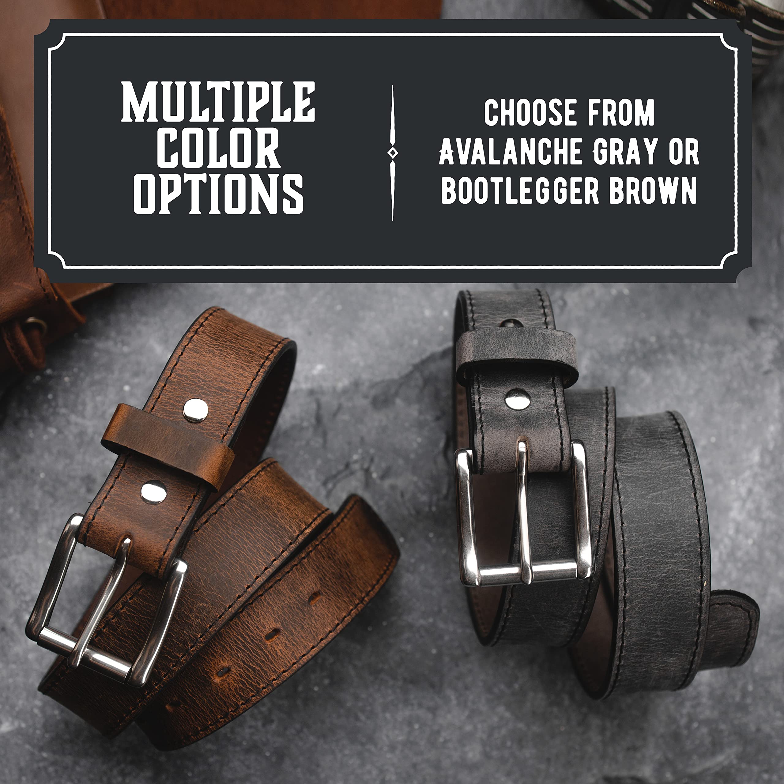 The Baron Leather Belt for Men | Made In USA | Men's Full Grain Leather Belt