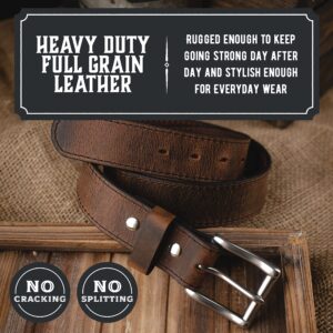 The Baron Leather Belt for Men | Made In USA | Men's Full Grain Leather Belt