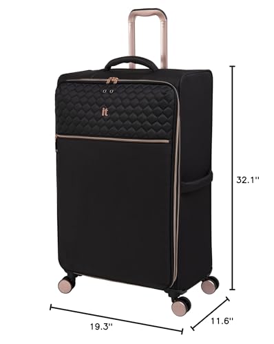 it luggage Divinity II 32" Softside Checked 8 Wheel Spinner, Black