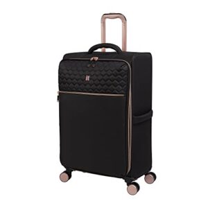 it luggage divinity ii 28" softside checked 8 wheel spinner, black