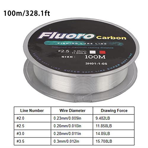 Super Strong Fishing Line, Durable 100M Nylon Fishing Line Lightweight for Pool Fishing(#2.5)