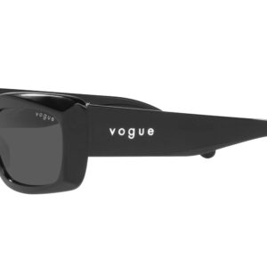 Vogue Eyewear Woman Sunglasses Black Frame, Dark Grey Lenses, 52MM