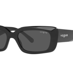 Vogue Eyewear Woman Sunglasses Black Frame, Dark Grey Lenses, 52MM