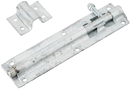 TIMCO Straight Tower Bolt - Hot Dipped Galvanised - 6" - Great for securing Flush Fitting Gates and shed Doors in a Closed Position, Adding Increased Security - One Bolt in a Pack.