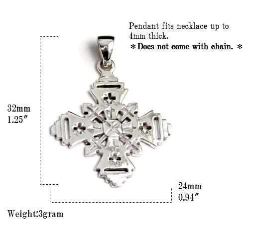 COSUMOSU Ethiopian Cross 925 sterling silver Pendant African wedding jewelry (Cross)