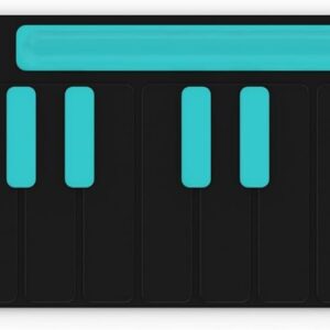 Piano Pad Accessory for J-Play MIDI controller - 25 Keys and Effect Zone, Dedicated Musical App Included, Plug & Play Music instrument Water Edition