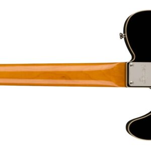 Squier Classic Vibe Baritone Custom Telecaster Electric Guitar, with 2-Year Warranty, Black, Laurel Fingerboard