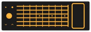 guitar pad accessory for j-play midi controller - 6 frets and effect zone, dedicated musical app included, plug & play music instrument fire edition