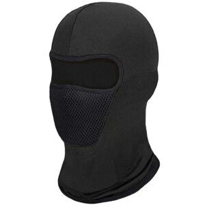 bodbop Balaclava Face Mask Ski Mask Men Full Head Mask Cover Windproof Sun UV Protection for Women Outdoor Sports Cap (Black)