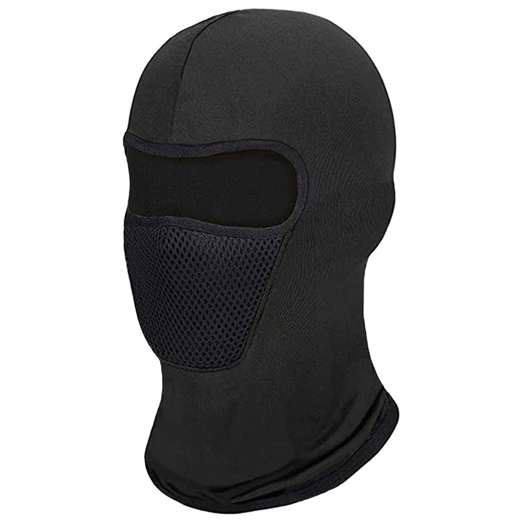 bodbop Balaclava Face Mask Ski Mask Men Full Head Mask Cover Windproof Sun UV Protection for Women Outdoor Sports Cap (Black)