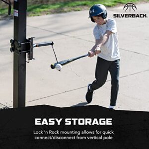 Silverback Portable Baseball Swing Trainer with Lock ‘n Rock Technology,Black