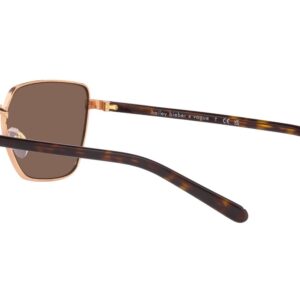 Vogue Eyewear Woman Sunglasses Rose Gold Frame, Dark Brown Lenses, 53MM