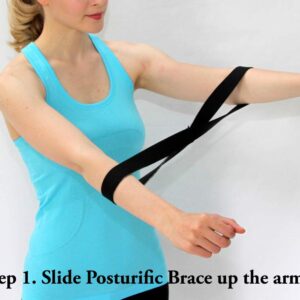 BLUE POSTURE BRACE SHOULDER SUPPORT POSTURE CORRECTOR Made in USA - THE 2 IN 1 POSTURIFIC BRACE - Designed by a Chiropractor - Available Sizes (Small)