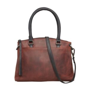 lady conceal concealed carry whitely leather satchel (mahogany)