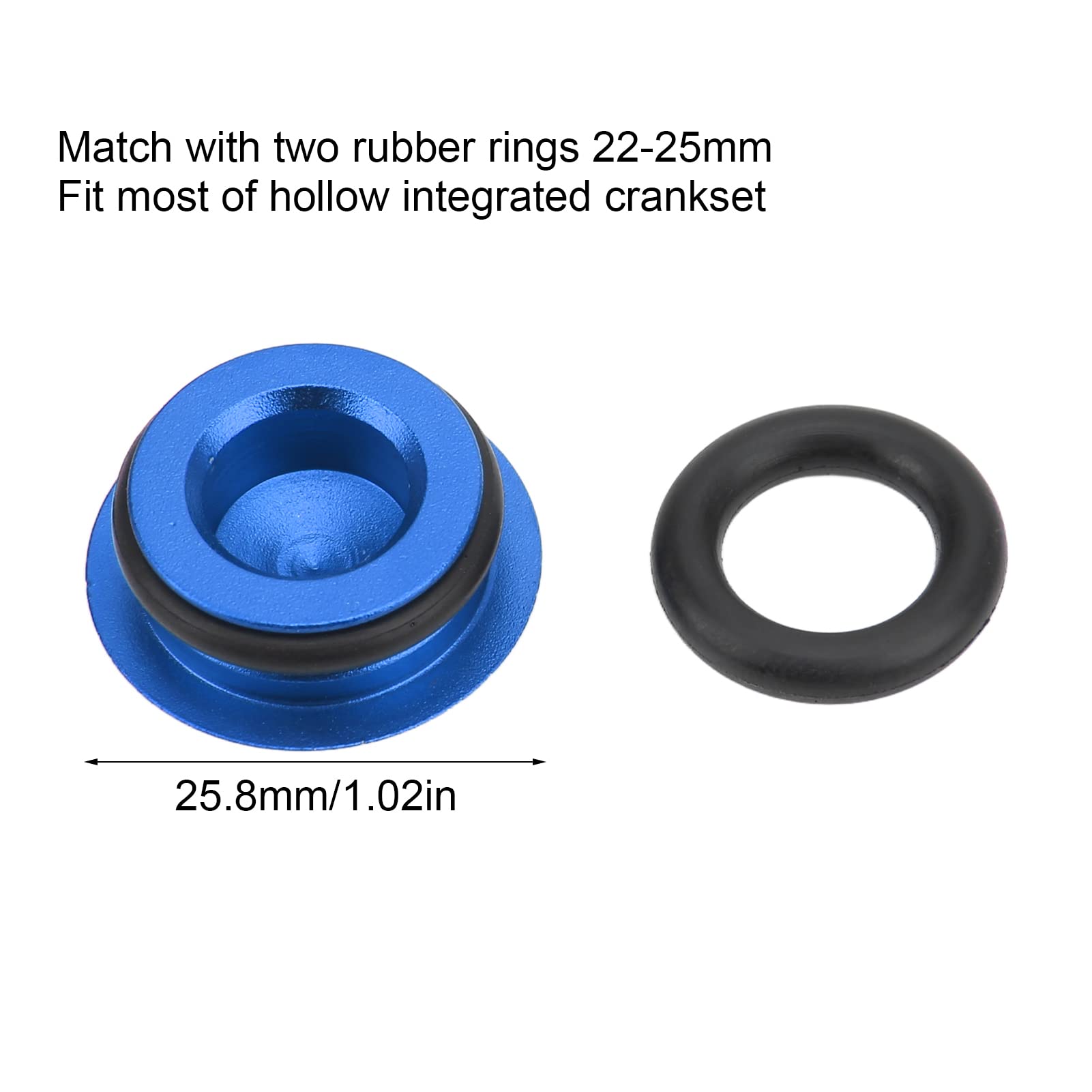 VGEBY Crankset Dust Cover, Risk Mountain Bike Crankset Dust Cover Center Shaft Cover Hollow Integrated Aluminum Alloy for Road (1 Blue dust Cover) Crank Dust Cover 27.5 Cover