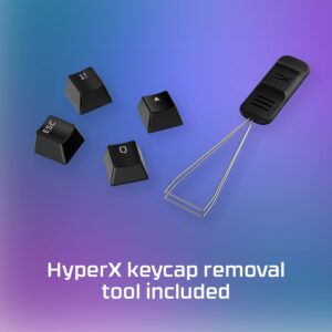 HyperX PBT Keycaps – Full Key Set, Double Shot PBT Material, English (US) Layout, 104 Keys – Black