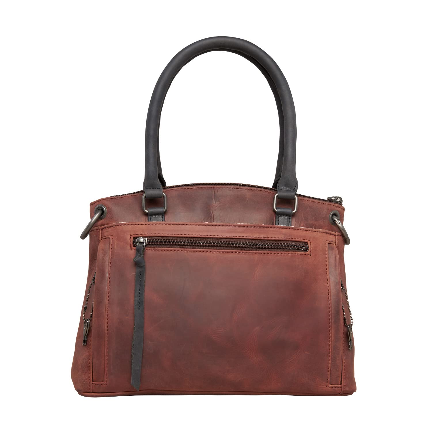 Lady Conceal Concealed Carry Whitely Leather Satchel (Mahogany)