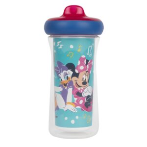 The First Years Disney Minnie Mouse Insulated Sippy Cups - Insulated Toddler Cups with Bite-Resistant Hard Spout - 9 Ounces - 2 Count