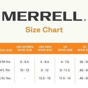 Merrell Unisex-Adult's Men's and Women's Merino Wool Work Socks-3 Pair Pack-Arch Support, Crew-Light Gray, Large-X-Large