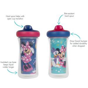 The First Years Disney Minnie Mouse Insulated Sippy Cups - Insulated Toddler Cups with Bite-Resistant Hard Spout - 9 Ounces - 2 Count