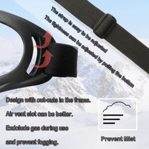 OUTDOOR SPARTA Ski Goggles (1. Black Frame, Multiple Color Lens; Black Frame, Silver Coated Lens)