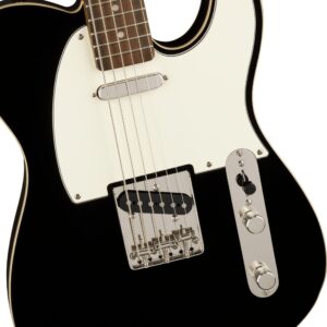 Squier Classic Vibe Baritone Custom Telecaster Electric Guitar, with 2-Year Warranty, Black, Laurel Fingerboard