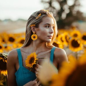 Sunflower Earrings for Women 3D Sunflower Daisy Flower Drop Dangle Earrings Bohemian Sunflower Statement Earrings Jewelry