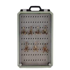 Fly Box Magnet Waterproof Fly Fishing Box Smart Pocket Size Fishing Storage Fishing Tackle Case(M)