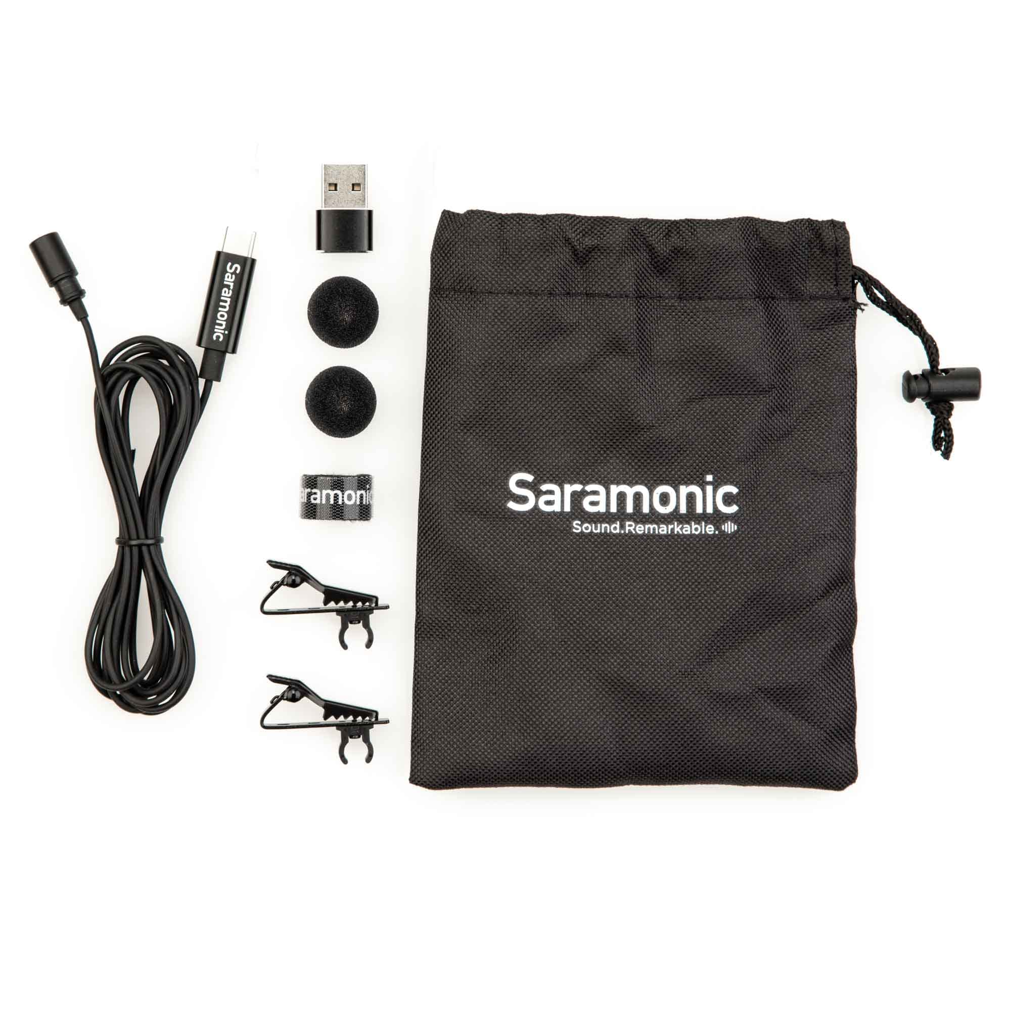 Saramonic LavMicro-U Professional Lavalier Microphone for iPhone 15, Android & iPad with USB-C & Computers with USB or USB-C with 6.6' Cable for Vlogging, Interviews, YouTube, TikTok, Live Streaming