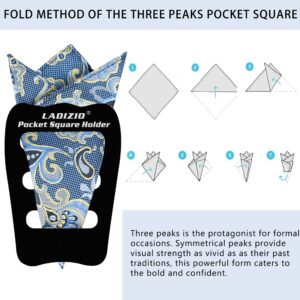 LADIZIO Pocket Square Holder, Pocket Squares for Men, Accessories for Men’s Square Scarf, Suits, Tuxedos, Vests and Dinner Jackets 1/2/3/5/8 Pack Assorted