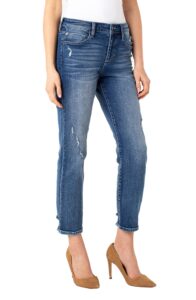 liverpool women's kennedy crop straight jeans, kennedy, 8