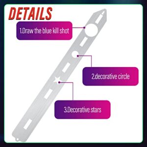 Throwing Axe Target Template Stencil, Axe Throwing Target Template, Durable Stainless Bullseye Drawing Template for DIY Target Pattern Set with 3 Standard Marker Pens and Fixing Screws (Model 1)