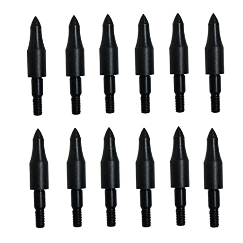 12pcs Custom High Precision 125 Grain Field Points, 125gr Crossbow Arrow Tips for Bow and Arrow Target Practice, Screw-in Bullet Points for 5/16 Inch Arrows, Hunting Archery Target & Accessories